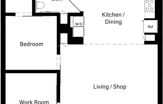 2 beds, 1 bath, 971 sqft, $3,750, Unit 219W