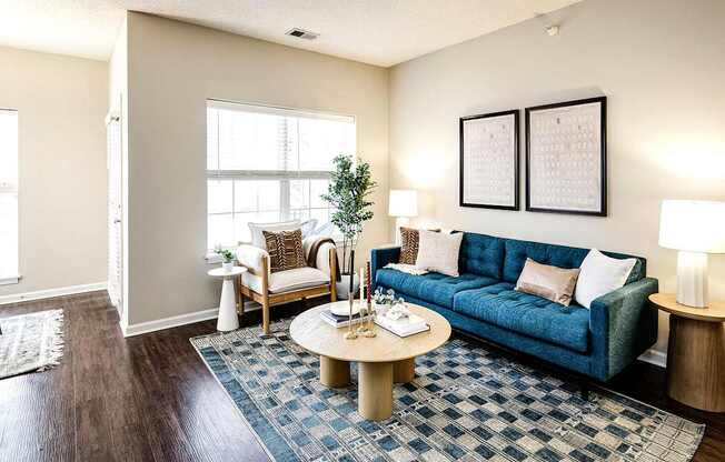 Living room at Autumn Grove Apartments, Omaha, NE, 68135