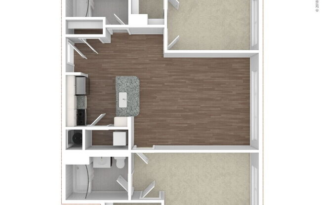 2 beds, 2 baths, 961 sqft, $2,925