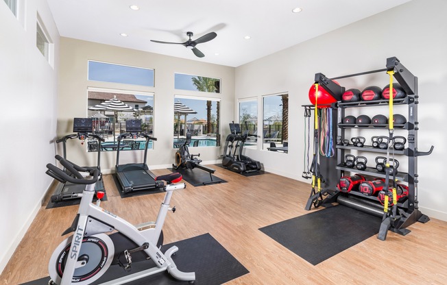 Stay active and balanced at Aster Ridge! Our state-of-the-art fitness studio offers a full range of equipment to meet your every need.