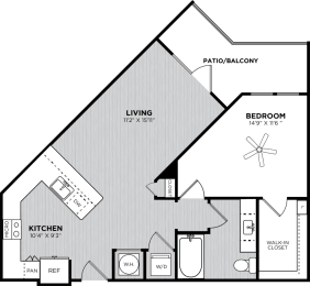 1 bed, 1 bath, 749 sqft, $1,611