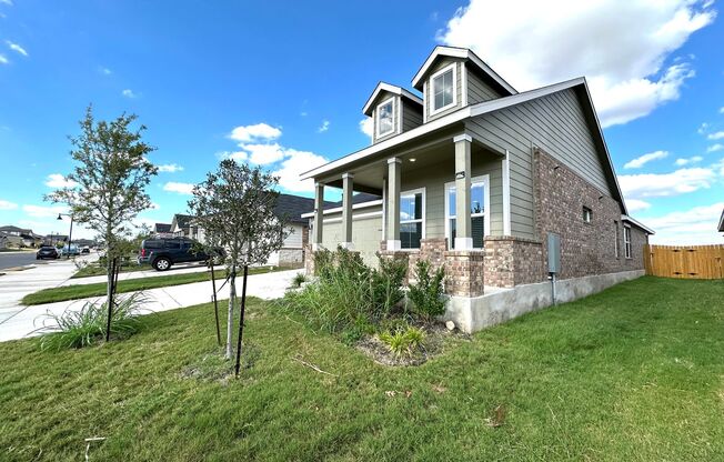 Two Primary Suites, 4 Bedrooms and 3 Bathroom Single Family Home for Rent in Desired Master Community in Kyle, Texas.