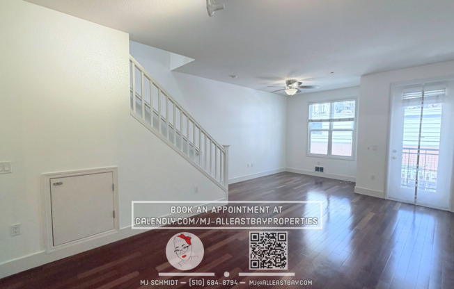 3-bed, 1.5-bath two-story condo, with rich hardwood floors, a modern kitchen, and spacious bedrooms with natural light. located above bustling Bay St. with shopping and restaurants steps away.