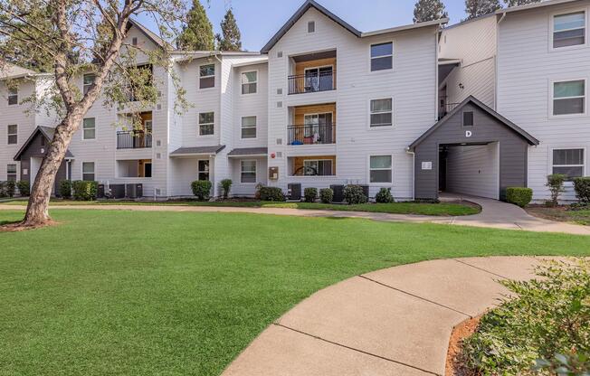 a large lawn in front of a house