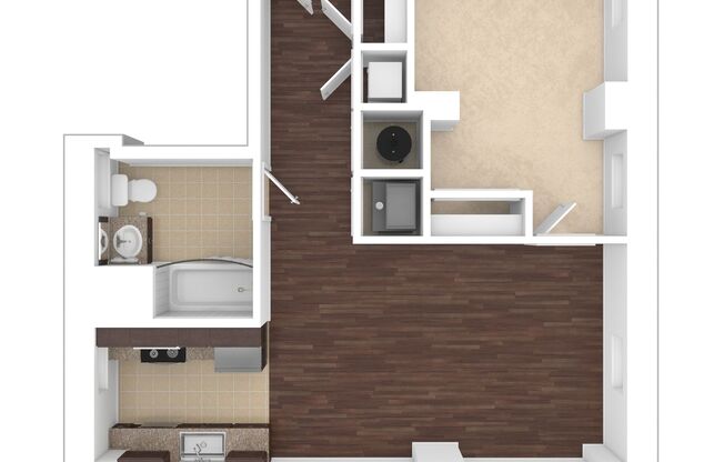 1 bed, 1 bath, 621 sqft, $2,465, Unit T-0807