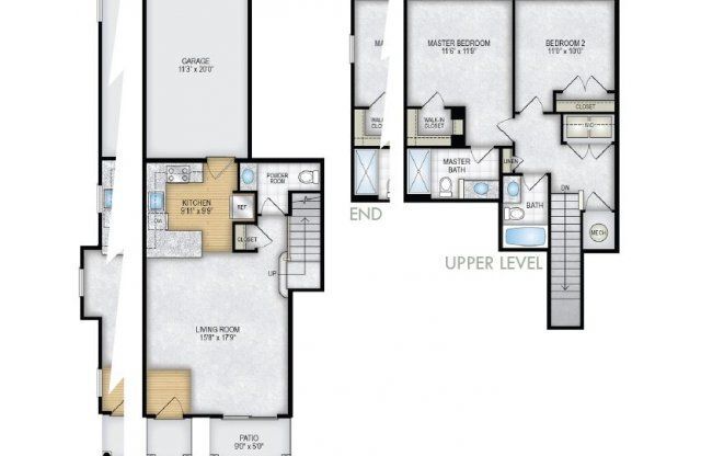 2 beds, 2.5 baths, 1,048 sqft, $2,284