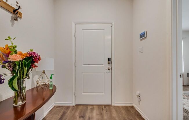This 4-bedroom, 2-bath home is nestled within a pristine master-planned community and offers modern living in a newly constructed space.