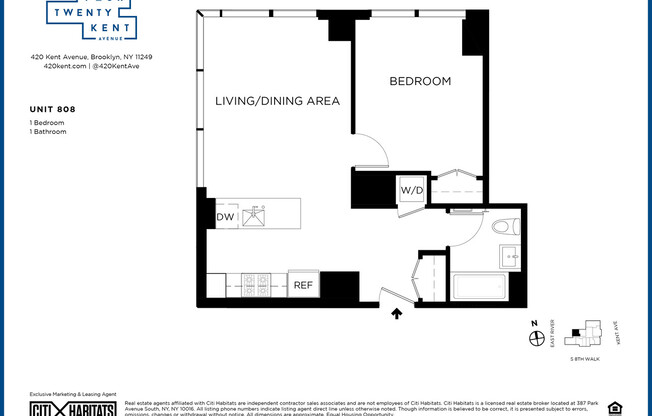 1 bed, 1 bath, $5,995, Unit 808N