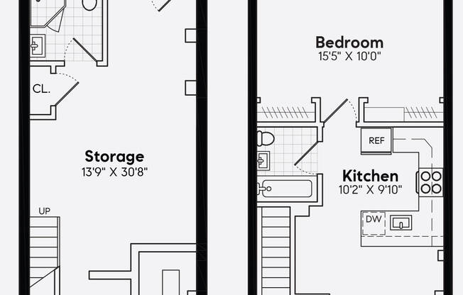 1 bed, 2 baths, 1,200 sqft, $3,650, Unit GARDEN