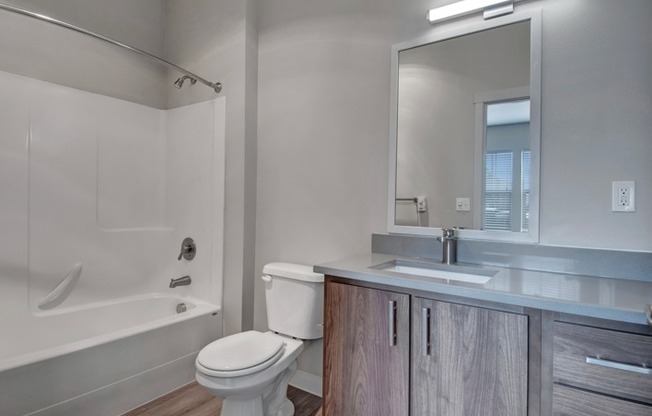 Bathroom with Extra Cabinet Space | Tualatin OR Apartments | River Ridge