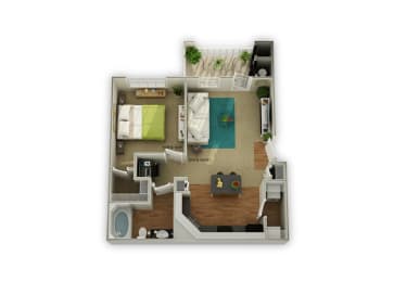 1 bed, 1 bath, 726 sqft, $1,415