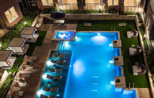 Aerial View Of Pool at Berkshire Pullman, Frisco, TX, 75034