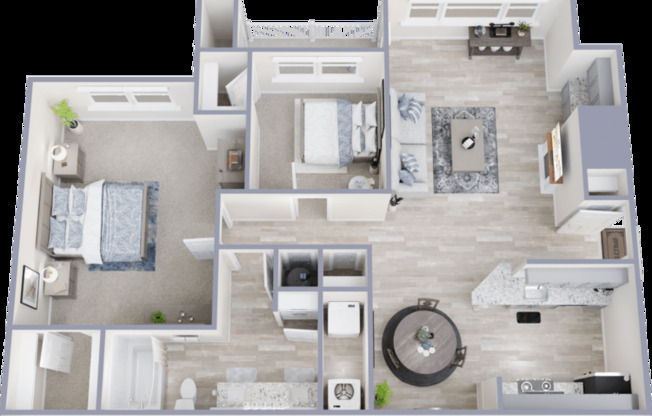 2 beds, 1 bath, 1,059 sqft, $1,534