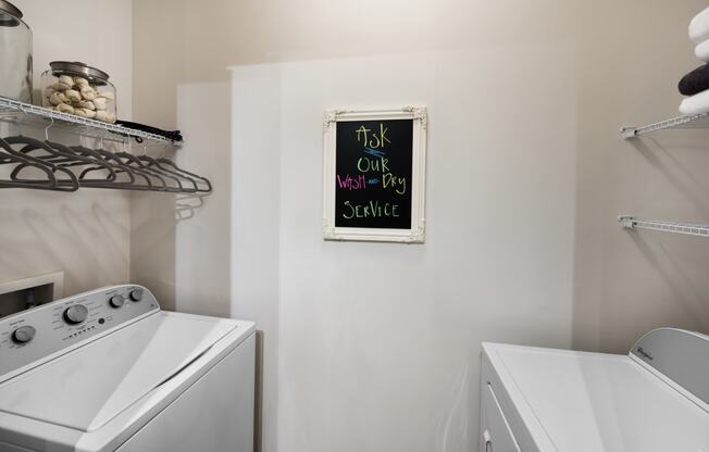 Washer and Dryer inside the Model Home at The Mill at Westside, Atlanta, 30318