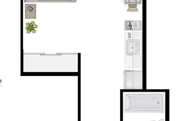 Studio, 1 bath, 322 sqft, $1,395, Unit 311