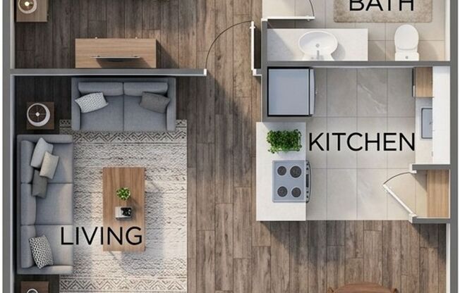 1 bed, 1 bath, 730 sqft, $775, Unit 061