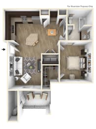 1 bed, 1 bath, 688 sqft, $1,270