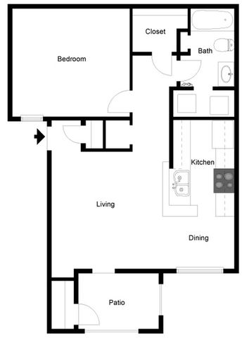 1 bed, 1 bath, 658 sqft, $1,249