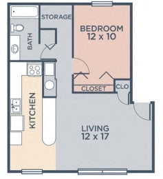 1 bed, 1 bath, 628 sqft, $1,105