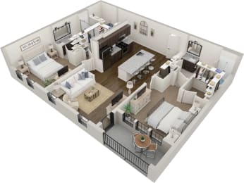 2 beds, 2 baths, 1,215 sqft, $1,712