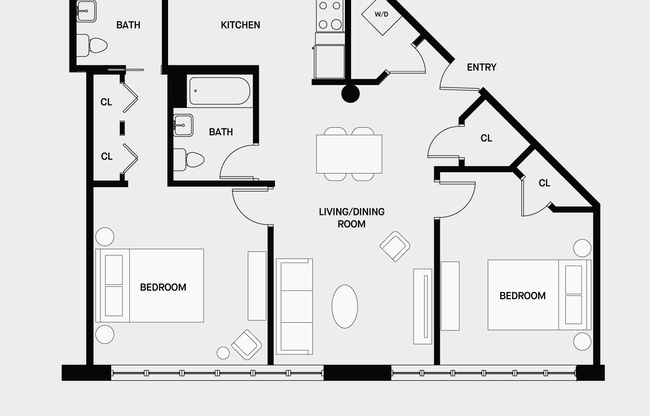 2 beds, 2 baths, $5,750, Unit 705