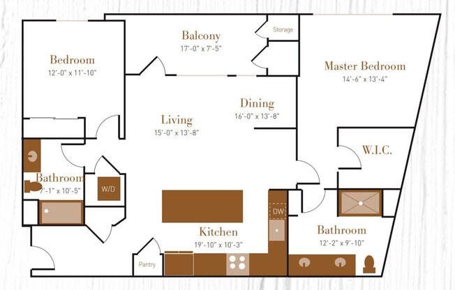 2 beds, 2 baths, 1,398 sqft, $2,260