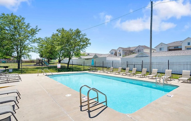 our apartments showcase a swimming pool