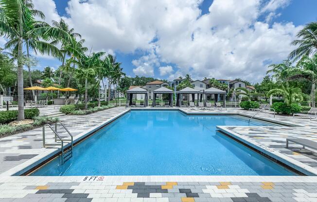 a large pool of water