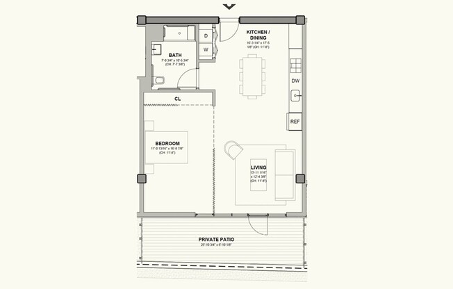 1 bed, 1 bath, 769 sqft, $3,175, Unit 002