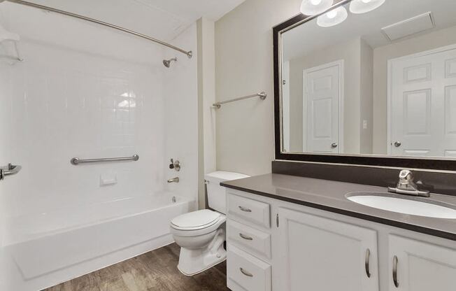 Bathroom with updated countertops