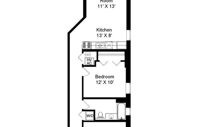 2 beds, 1 bath, 840 sqft, $3,100, Unit 2450-204