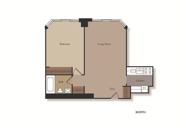 1 bed, 1 bath, 567 sqft, $4,106, Unit S13M