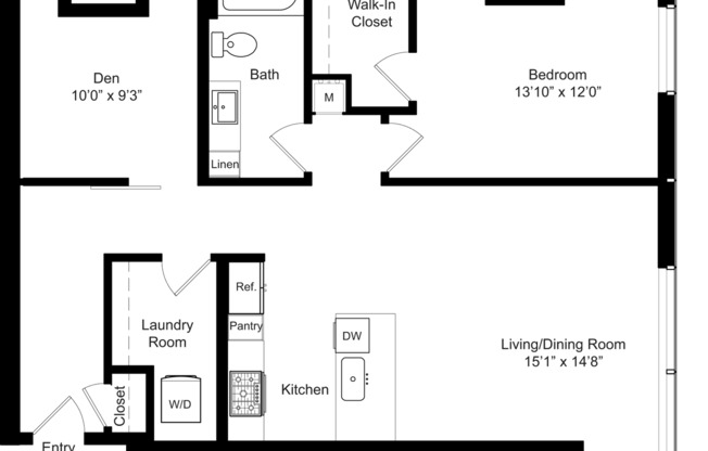 1 bed, 1 bath, 1,065 sqft, $3,867, Unit 3807