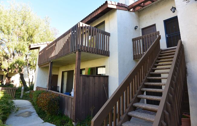 2 BD 1 BA Upstairs Condominium, Gated Community