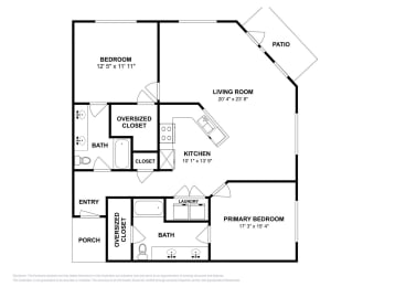 2 beds, 2 baths, 1,177 sqft, $1,873