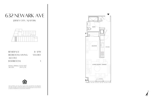 Studio, 1 bath, 528 sqft, $2,884, Unit 1519
