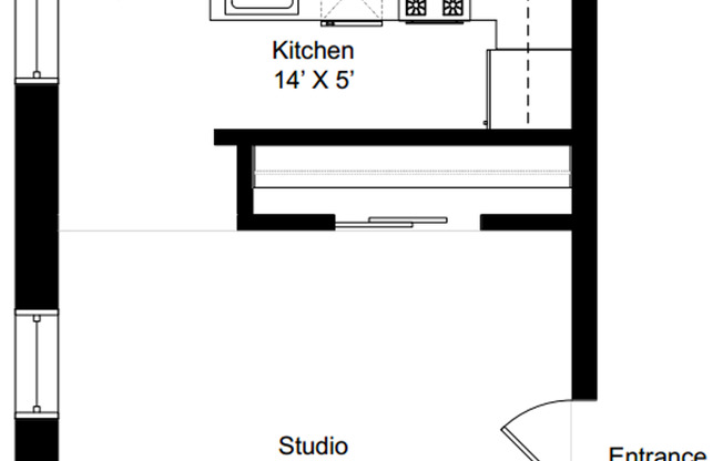 Studio, 1 bath, 375 sqft, $1,475, Unit 644-107