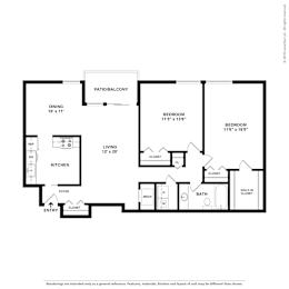 2 beds, 1 bath, 1,133 sqft, $2,418