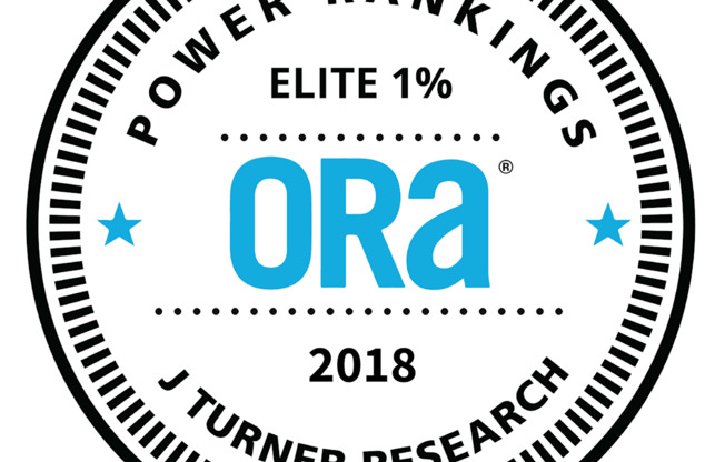 2018 ora power ranking award badge