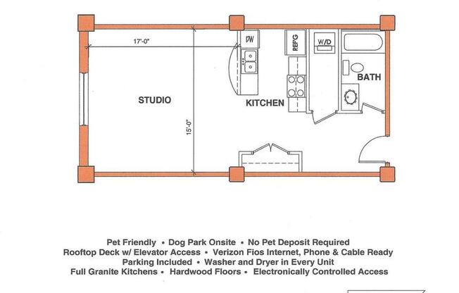 Studio, 1 bath, 540 sqft, $1,175, Unit APT 3P