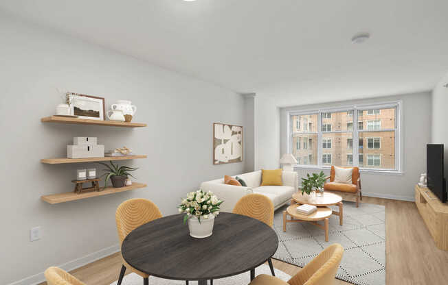 Living Room with Hard Surface Flooring