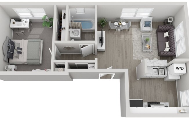 1 bed, 1 bath, 529 sqft, $1,175