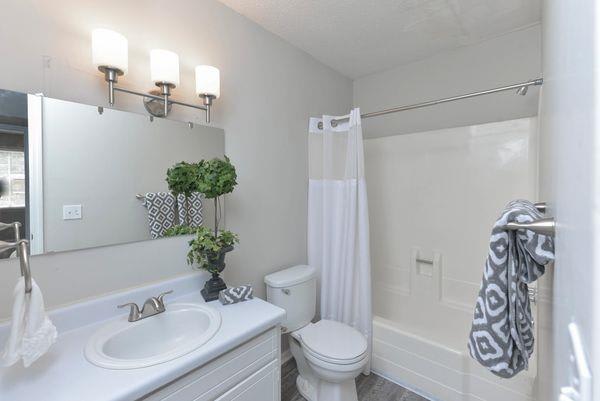 renovated bathroom with white countertops at The Retreat at St Andrews, South Carolina, 29210