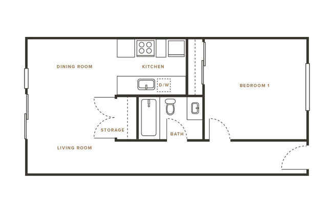 1 bed, 1 bath, 720 sqft, $2,290