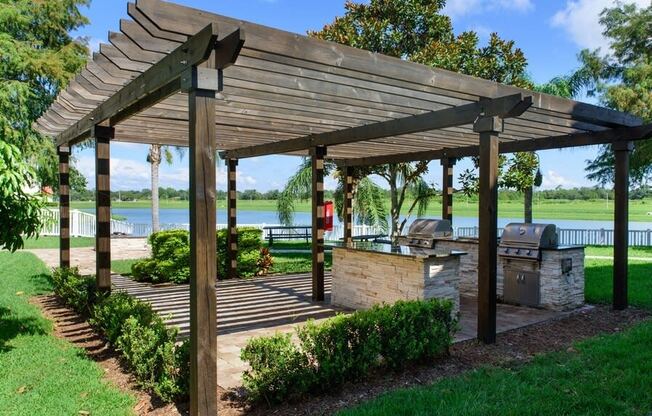 Covered picnic and bbq area