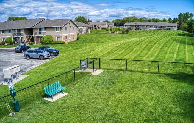 Aerial View Of Dog Park at Glen Hills Apartments, Glendale, Wisconsin