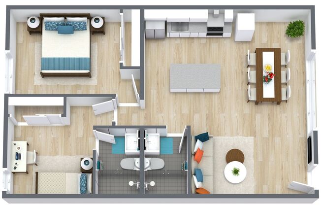 2 beds, 2 baths, 824 sqft, $3,795, Unit 2330-201
