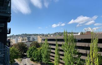 Modern 1BR Belltown Condo with Balcony, Concierge & Space Needle Views