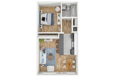 1 bed, 1 bath, 576 sqft, $1,656