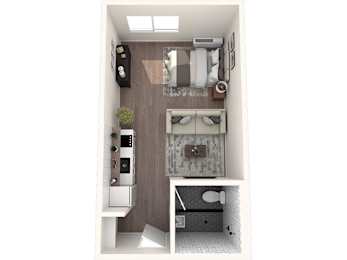 Studio, 1 bath, 291 sqft, $995